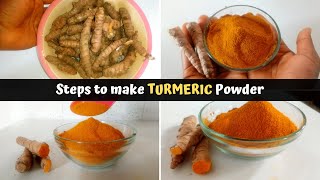 How to Make Turmeric Powder at home [upl. by Hayifas261]