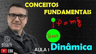 CONCEITOS FUNDAMENTAIS  DINÃ‚MICA  TEORIA  EXERCÃCIOS  AULA 1 [upl. by Kamin]