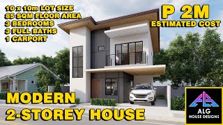 Low Cost 100sqm 3Bedroom House Design 2025  ALG DESIGNS 40 [upl. by Thecla]