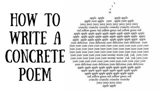 Writing Concrete Poetry Creative Writing Experiment [upl. by Herr829]