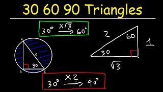 Special Right Triangles  30 60 90  Geometry amp Trigonometry  SAT Math [upl. by Felton]