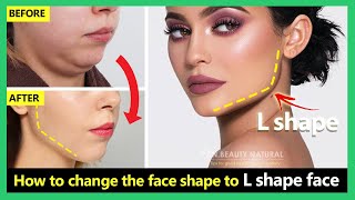 Get beautiful jawline How to change the face shape to L shape face  Chiseled jawline exercise [upl. by Miller]