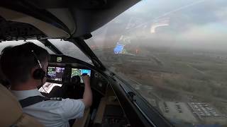 New Cockpit View  EXTREME Crosswind landing at Beijing [upl. by Akiehsal]