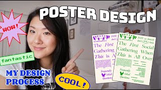 MY DESIGN PROCESS How to Design a Poster in Adobe Illustrator [upl. by Orban]