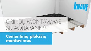 Grindų montavimas su cementine AQUAPANEL® plokšte [upl. by Dulcie]