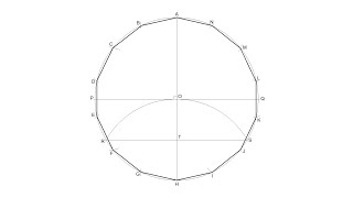 Tetradecágono regular inscrito en una circunferencia [upl. by Nnylrebma789]