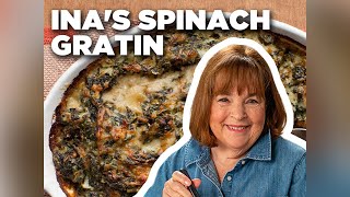 Ina Gartens Spinach Gratin  Barefoot Contessa  Food Network [upl. by Pulsifer]