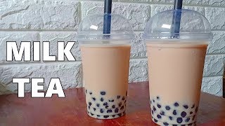 How to make Milk Tea Recipe  Boba Milk Tea [upl. by Aryt701]