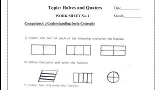 Class 4 Maths Chapter 9 Halves and quarters worksheet solution with explanation [upl. by Jessi]