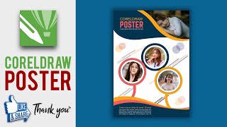 How to Design Poster with CorelDraw  adobe tutorial [upl. by Idac]