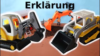 Vorstellung der Baustellenfahrzeuge Playmobil Stop Motion Erklärung für Kinder [upl. by Husein]