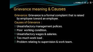 Grievance handling procedure l causes of grievance [upl. by Arihaj]