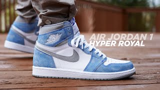 Air Jordan 1 HYPER ROYAL Review amp On Foot [upl. by Fenella]