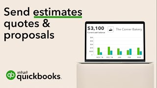 How to send estimates quotes amp proposals in QuickBooks Online [upl. by Ulund]