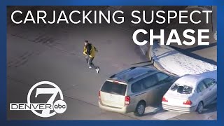 RAW VIDEO Entire high speed chase of carjacking suspect through Denver metro area [upl. by Cedric]