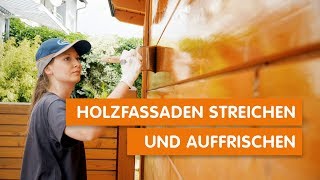 Holzfassaden streichen und auffrischen [upl. by Suelo]