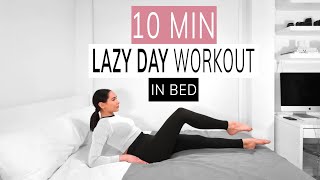 LAZY DAY WORKOUT IN BED  slow burning exercises at home [upl. by Riggins629]