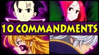 All 10 Commandments and their Powers Explained Seven Deadly Sins  Nanatsu no Taizai S2 Season 2 [upl. by Ahsatak]