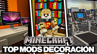 Top 10 Mods de Muebles y Decoracion para Minecraft 🪑💻😄 [upl. by Humo576]