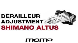 Shimano Altus derailleur adjustment [upl. by Afatsuom]