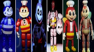 JOLLY 1 2 3 JOLLIBEES  PHASE 2 EXTRAS ALL ANIMATRONICS [upl. by Ithaman]