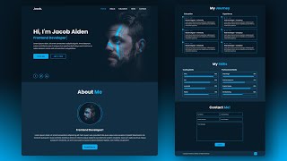 Responsive Personal Portfolio Website using HTML CSS amp Javascript [upl. by Dronski298]