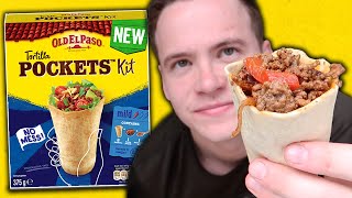 Eating Old El Paso NEW Tortilla POCKETS 🌯 [upl. by Emogene]