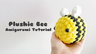 Plushie Bee Amigurumi Tutorial 🐝  FREE PATTERN [upl. by Colier]