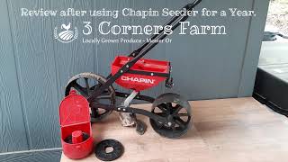 Chapin Seeder Review  3 Corners Farm [upl. by Nosnor367]