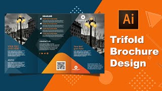 Illustrator CC Tutorial  Graphic Design Trifold Brochure Design [upl. by Ylecara352]