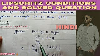 LIPSCHITZ CONDITIONS IN HINDI  LIPSCHITZ CONDITIONS PROBLEMS AND SOLUTIONS 🔥 [upl. by Myrwyn]