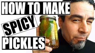 How To Make Spicy Pickles  Homemade Dill Pickles Recipe [upl. by Udell294]