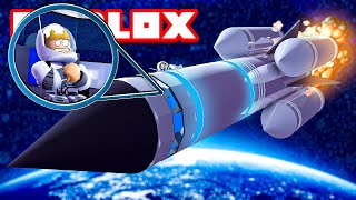 FLYING a HUGE ROCKET to SPACE  Roblox [upl. by Mailiw]