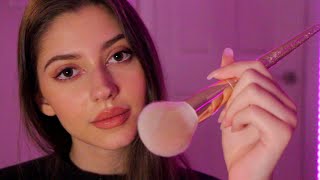 ASMR Inaudible Whispering  FaceMic Brushing  Mouth Sounds [upl. by Akyssej]