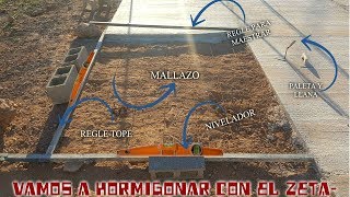 Cómo Hacer y Extender Hormigón En Un Terreno [upl. by Aynotan]