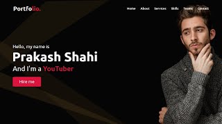 Complete Responsive Personal Portfolio Website using HTML CSS amp JavaScript [upl. by Gruber]