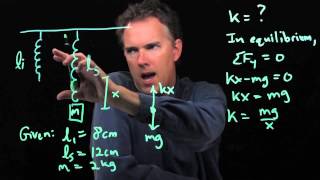 How to determine the spring constant [upl. by Eirol]