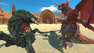 BIOLLANTE VS DESTOROYAH AT THE ARENA  Animal Revolt Battle Simulator [upl. by Aleak]