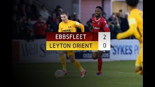 HIGHLIGHTS Ebbsfleet United 20 Leyton Orient [upl. by Earased732]