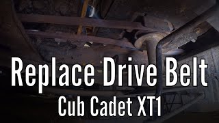 Replace Drive Belt Cub Cadet XT1 [upl. by Aved]