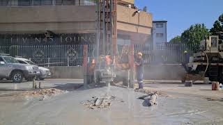 Drilling a borehole [upl. by Langelo]