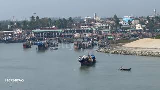 Traditional Fishing Trawlers Anchored at Coxs Bazar Fishery Ghat Bangladesh [upl. by Yeta]