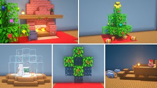 🎅5 Decoraciones de Navidad 🎄 Que puedes hacer en Minecraft 🚫NO MODS🚫 1 [upl. by Chaworth913]