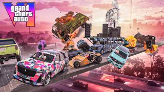 CARA A CARA CON COCHES ALEATORIOS PERO EL ÚLTIMO EXPLOTA ESPECIAL GTA 6  GTA 5 ONLINE [upl. by Annyl]