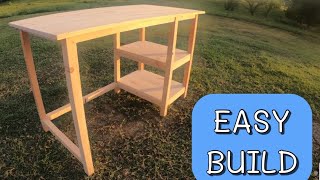 DIY Desk For People NEW To Woodworking All Steps And Cut List [upl. by Karlee]