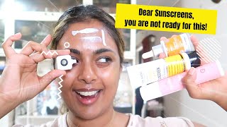 Battle of the sunscreens UNDER A UV CAMERA Dermaco Vs Dr Sheths Vs Aqualogica who wins [upl. by Valerie]