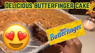 How to make a Delicious Butterfinger Cake [upl. by Pain]