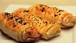 Peynirli Rulo Börek Tarifi  Hazır Yufkadan Kolay Çıtır Börekler [upl. by Airlee109]