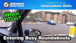 Entering Busy Roundabouts  Learn to drive Intermediate skills [upl. by Phillie]