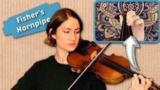 Fishers Hornpipe  Fiddle Tutorial [upl. by Wyatan]